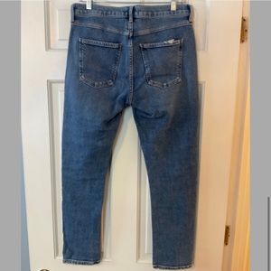 AGOLDE Toni Mid Rise Straight Jeans Viewpoint Blue Zip Fly Size 28